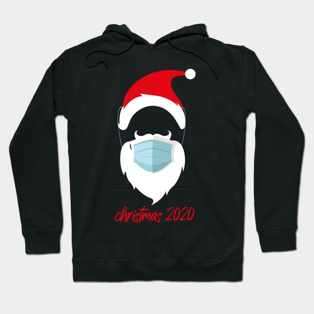 Christmas 2020 Funny Santa Wearing A Mask Hoodie by MerchSpot